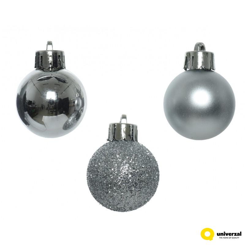 KUGLA NOVOGODIŠNJA 14/1 3CM SILVER 020457 