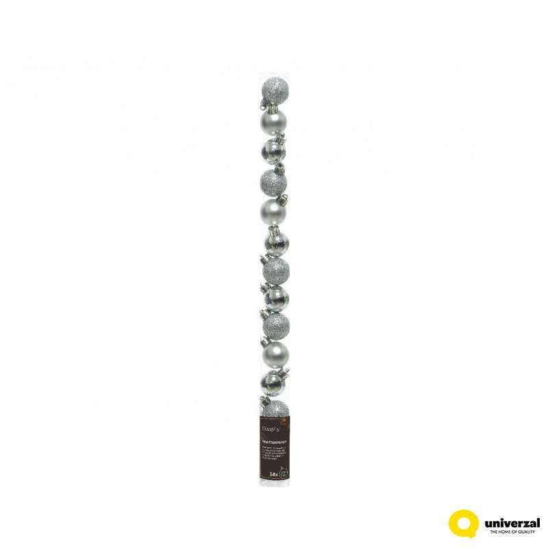 KUGLA NOVOGODIŠNJA 14/1 3CM SILVER 020457 