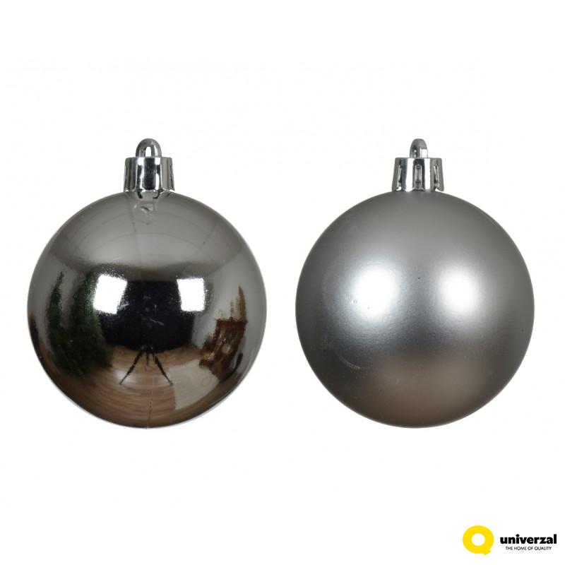 KUGLA NOVOGODIŠNJA 6/1 10CM SILVER 021172 