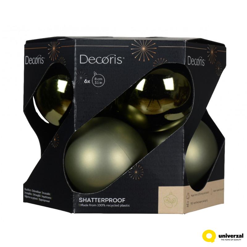 KUGLA NOVOGODIŠNJA 6/1 8CM GREEN 021214 