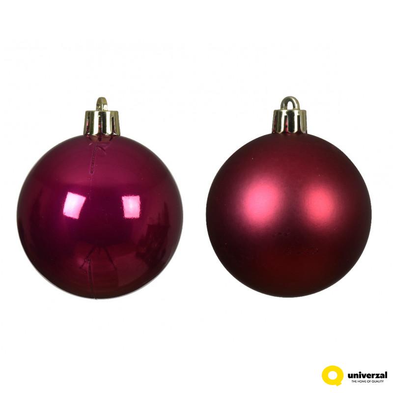 KUGLA NOVOGODIŠNJA 6/1 10CM RED ORANGE 021224 