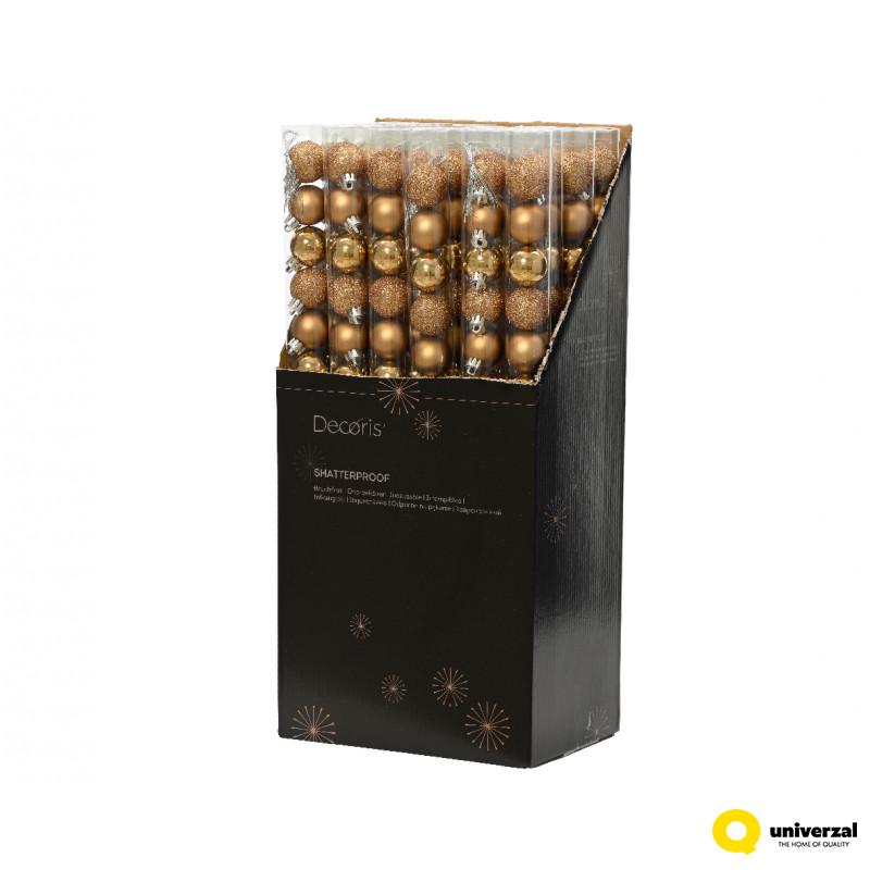 KUGLA NOVOGODIŠNJA 14/1 3CM BROWN 022483 