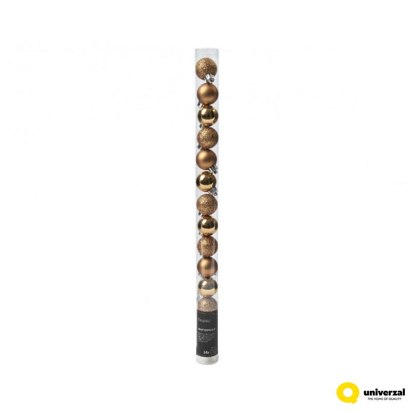 KUGLA NOVOGODIŠNJA 14/1 3CM BROWN 022483 