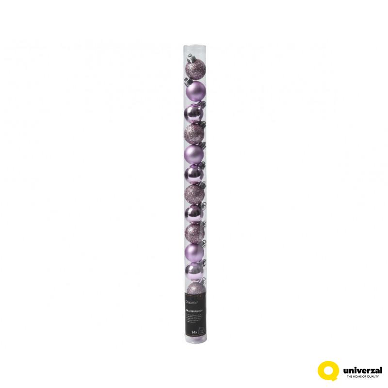 KUGLA NOVOGODIŠNJA 14/1 3CM LILA 022498 