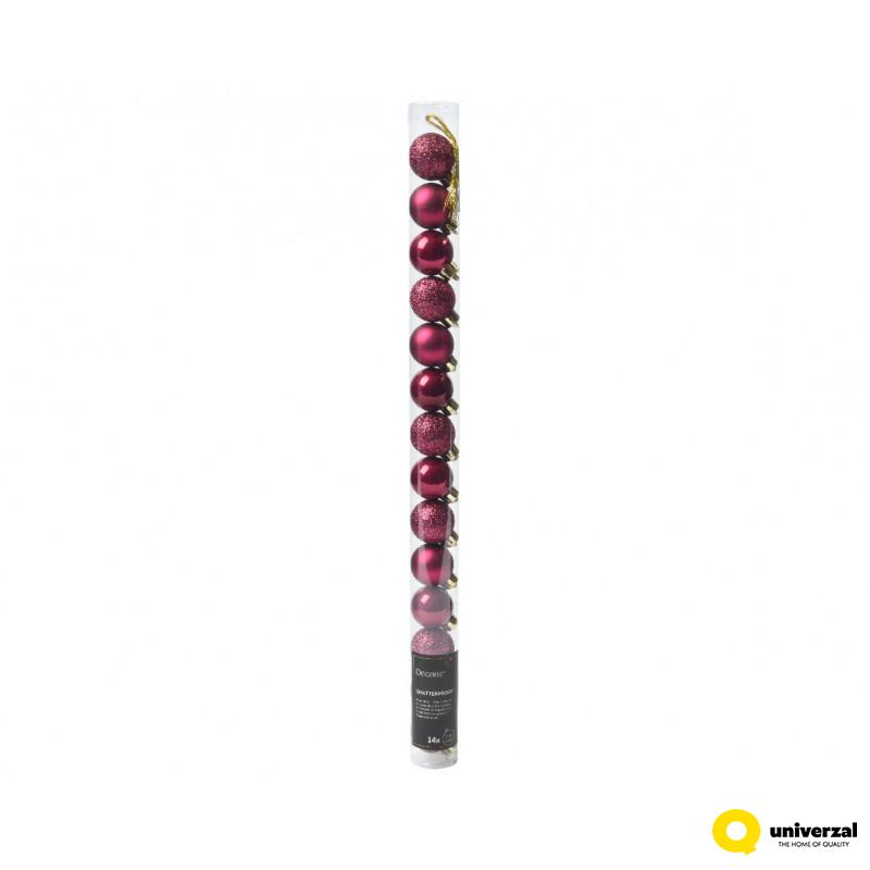 KUGLA NOVOGODIŠNJA 14/1 3CM RED ORANGE 022693 