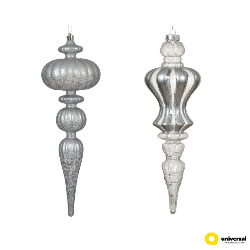 NOVOGODIŠNJI UKRAS ZA JELKU 30CM SILVER 027517 