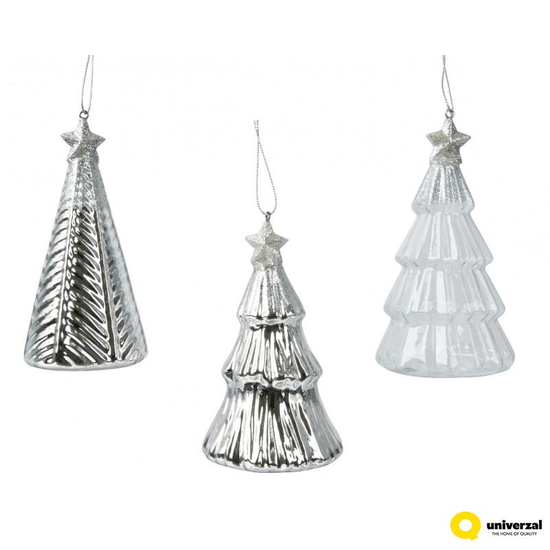 NOVOGODIŠNJI UKRAS JELKA 12.6CM SILVER 121718 