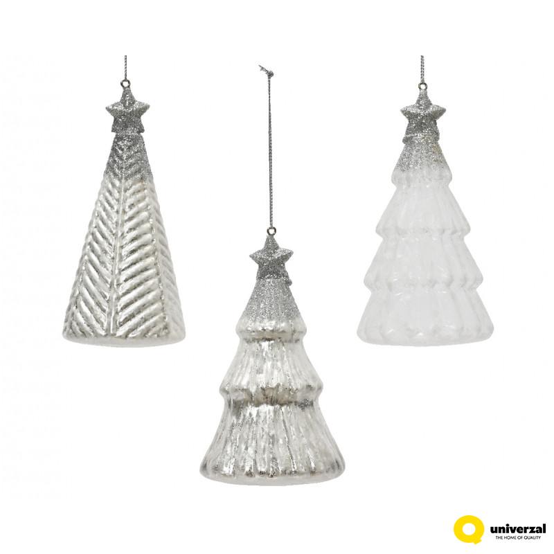 NOVOGODIŠNJI UKRAS JELKA 12.6CM TRANSPARENT 121740 