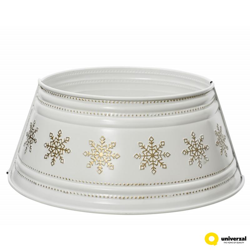 OBLOGA ZA POSTOLJE ZA JELKU METALNA FI70CM WHITE/GOLD 389822 