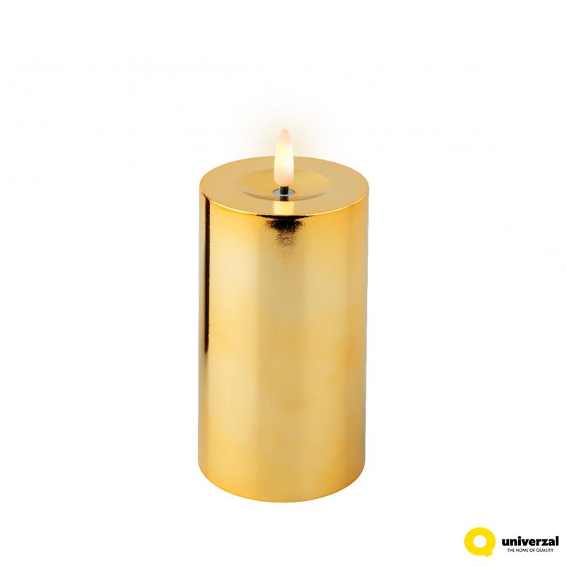 SVEĆA DEKORATIVNA ZLATNA SA LED SVETLOM 7X15CM 487389 