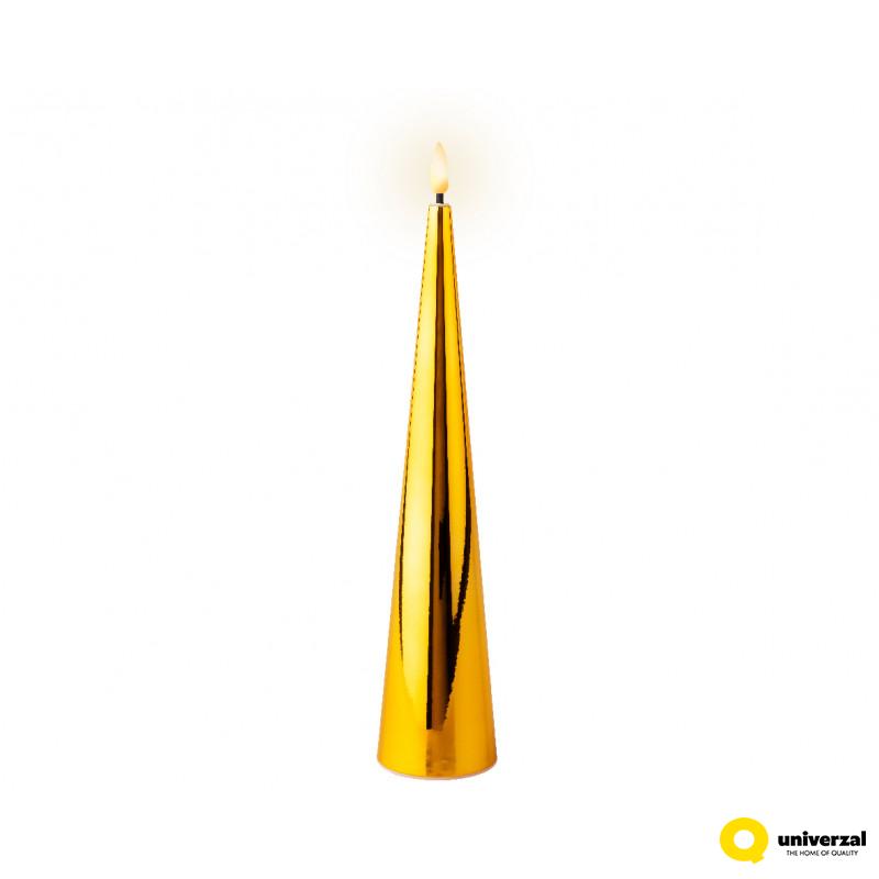 SVEĆA DEKORATIVNA ZLATNA SA LED SVETLOM 5X27.5CM 487393 