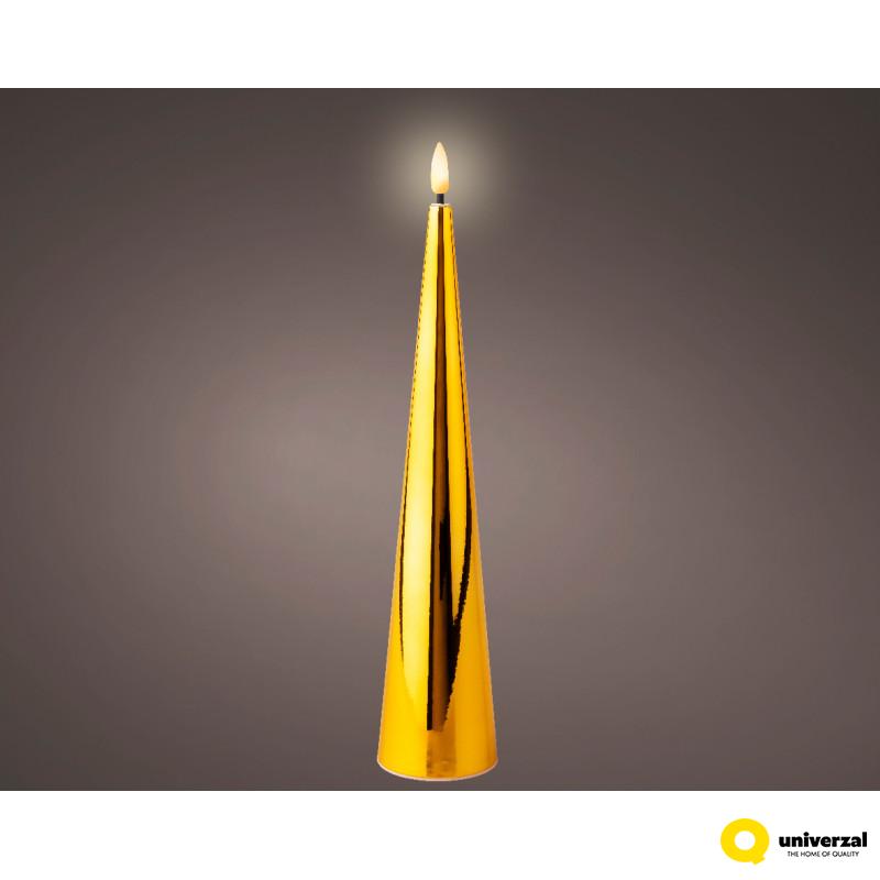 SVEĆA DEKORATIVNA ZLATNA SA LED SVETLOM 5X27.5CM 487393 