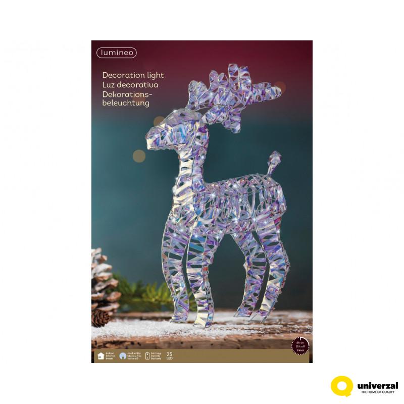 FIGURA NOVOGODIŠNJA IRVAS SA LAMPICAMA 10X30X50CM 487946 
