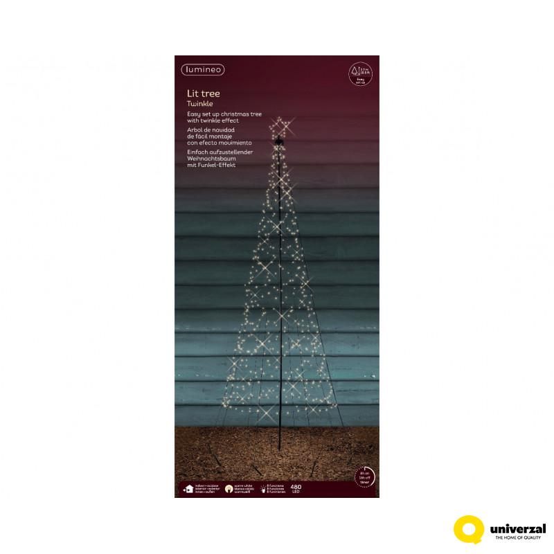 FIGURA NOVOGODIŠNJA SA LED SVETLOM OBLIK JELKE 320CM 8 FUNKCIJA OUTDOOR 490317 