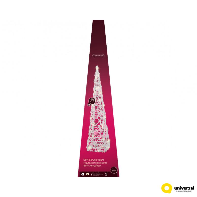 FIGURA NOVOGODIŠNJA SA LED SVETLOM OBLIK KUPE 58CM OUTDOOR 491436 