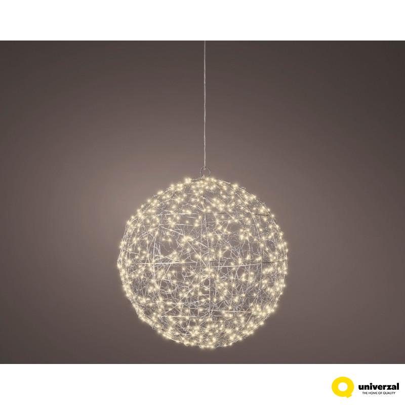 FIGURA NOVOGODIŠNJA LOPTA SA LED SVETLOM 38CM OUTDOOR 491588 