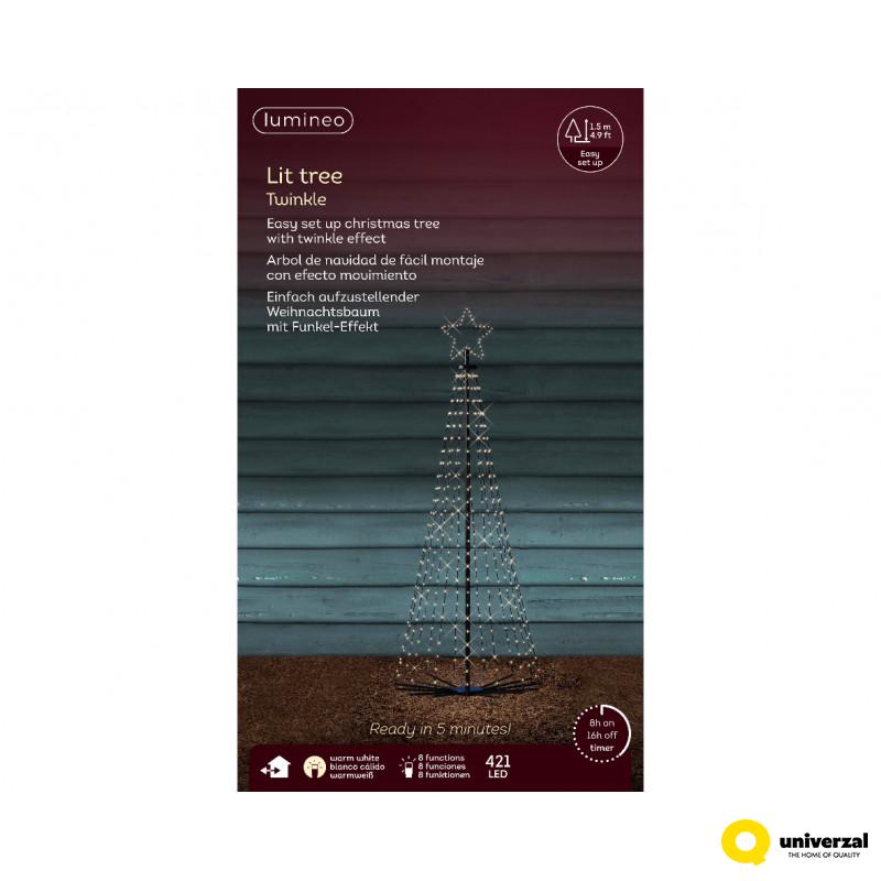 FIGURA NOVOGODIŠNJA DRVO SA LED SVETLOM 150CM OUTDOOR 493623 