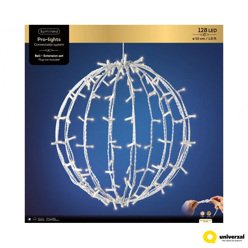 FIGURA NOVOGODIŠNJA LOPTA SA LED SVETLOM 55CM OUTDOOR 493716 