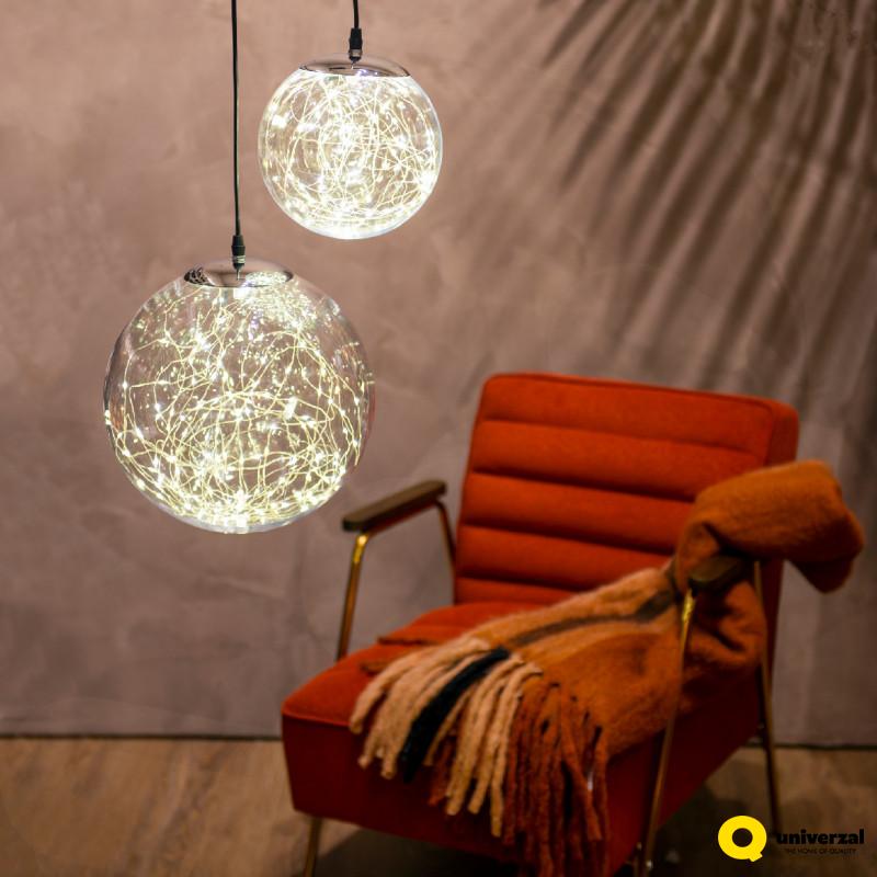 FIGURA NOVOGODIŠNJA LOPTA SA LED SVETLOM 20CM 496667 