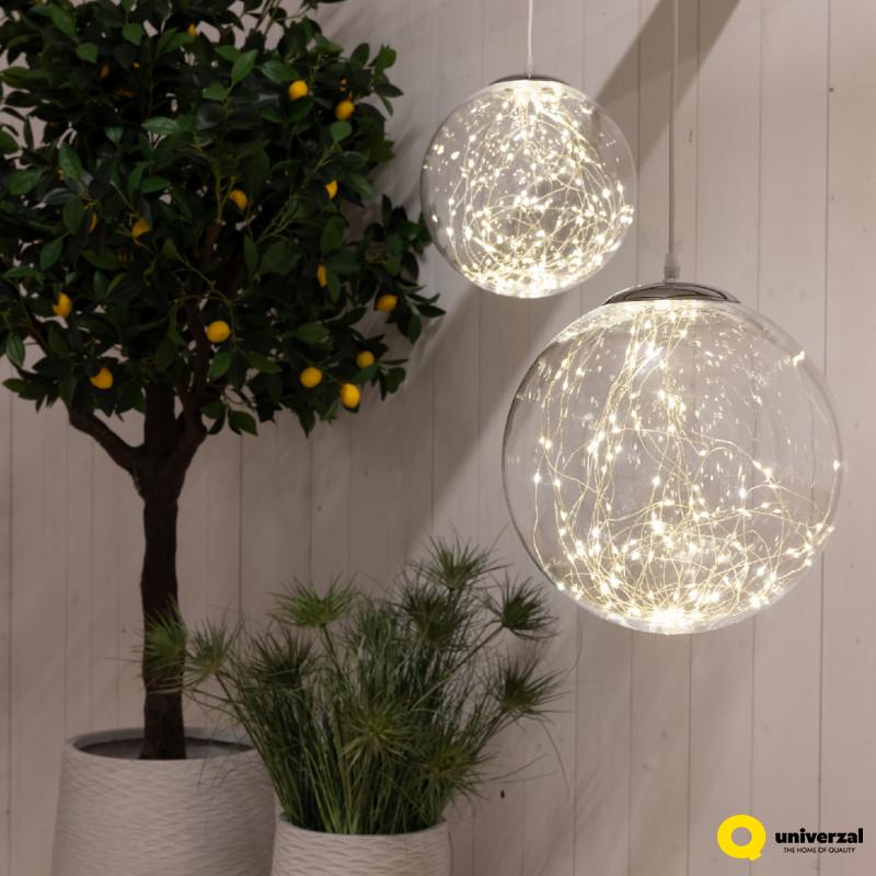 FIGURA NOVOGODIŠNJA LOPTA SA LED SVETLOM 30CM 496670 