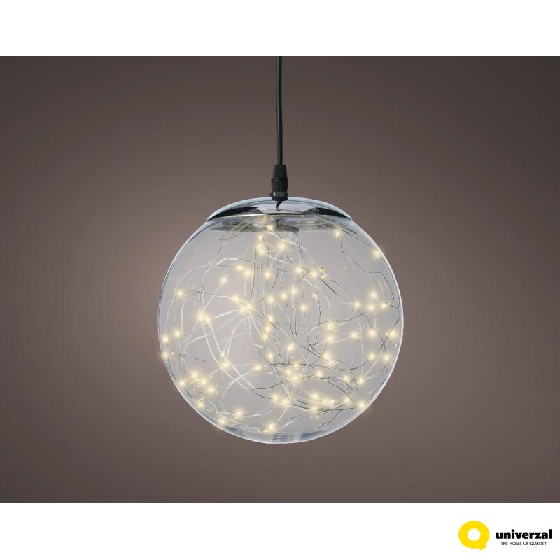FIGURA NOVOGODIŠNJA LOPTA SA LED SVETLOM 30CM 496670 