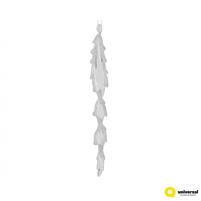 NOVOGODIŠNJI UKRAS 23CM TRANSPARENT 529958 