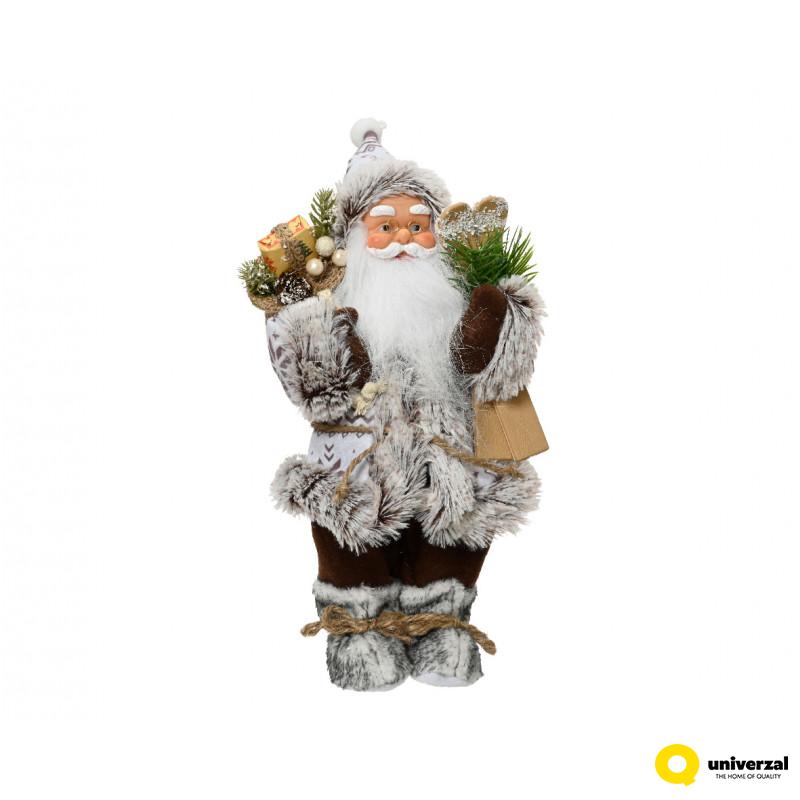 NOVOGODIŠNJA FIGURA DEDA MRAZ 30CM GREY 547659 