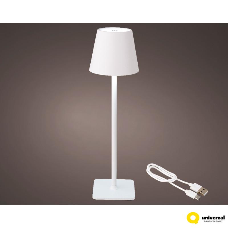 LAMPA METALNA 11X37CM BELA 894378 