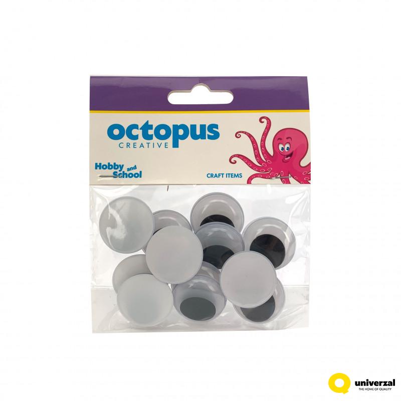 DEKORATIVNE OČI 25mm 12KOM UNL-2387 OCTOPUS 