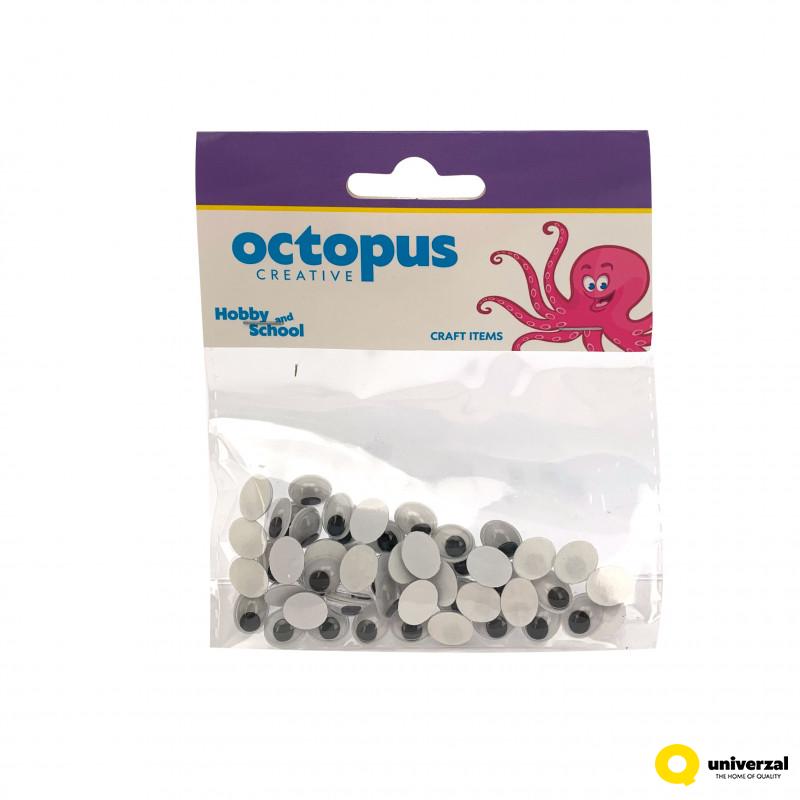 DEKORATIVNE OČI SAMOLEPLJIVE 8X10MM 25kom UNL-2494 OCTOPUS 