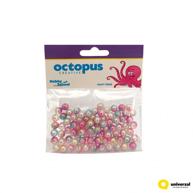 DEKORATIVNE PERLE PASTELNE 8mm 80kom UNL-2399 OCTOPUS 