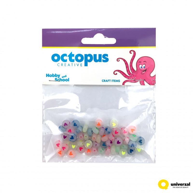 DEKORATIVNE PERLE SVETLEĆE 7mm 50kom UNL-2402 OCTOPUS 