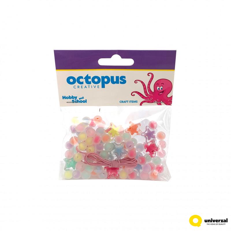 DEKORATIVNE PERLE SET SA ZVEZDICAMA 90kom UNL-2404 OCTOPUS 