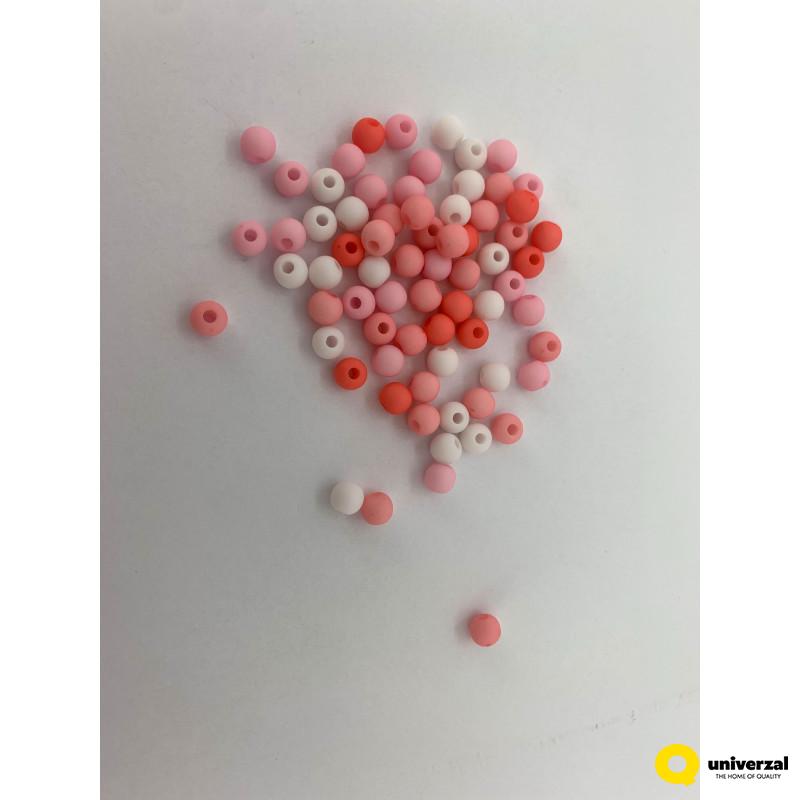 DEKORATIVNE PERLE ROZE 6mm 160kom UNL-2405 OCTOPUS 