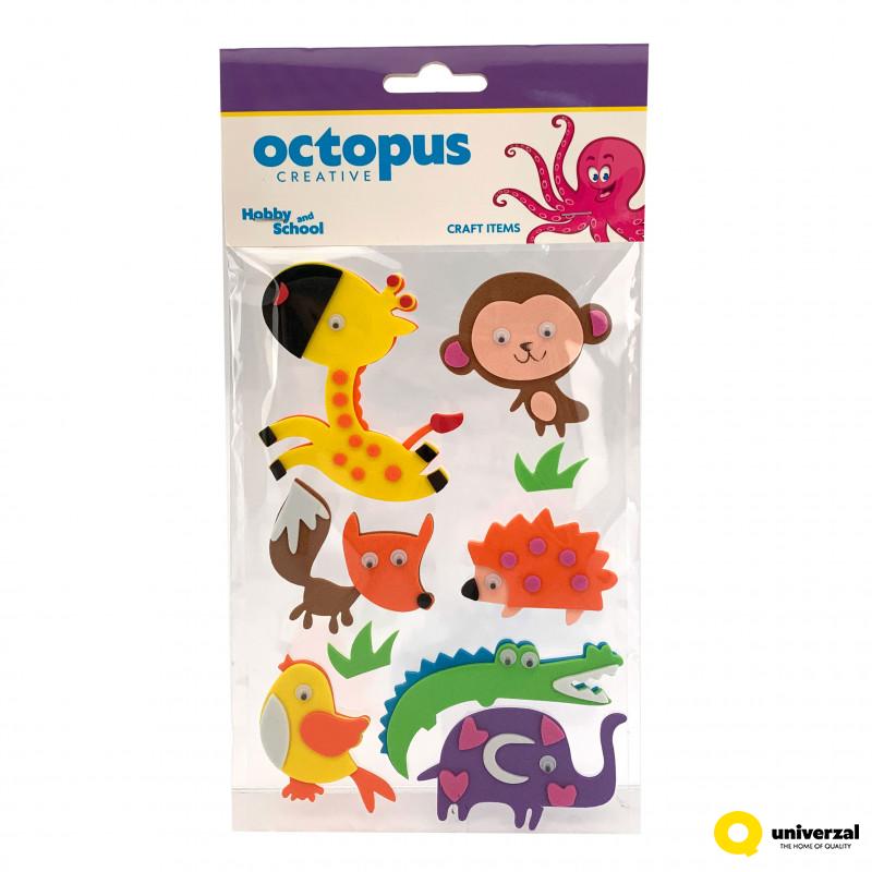 DEKORATIVNE ŽIVOTINJE SET EVA PENA 18X11mm UNL-2409 OCTOPUS 