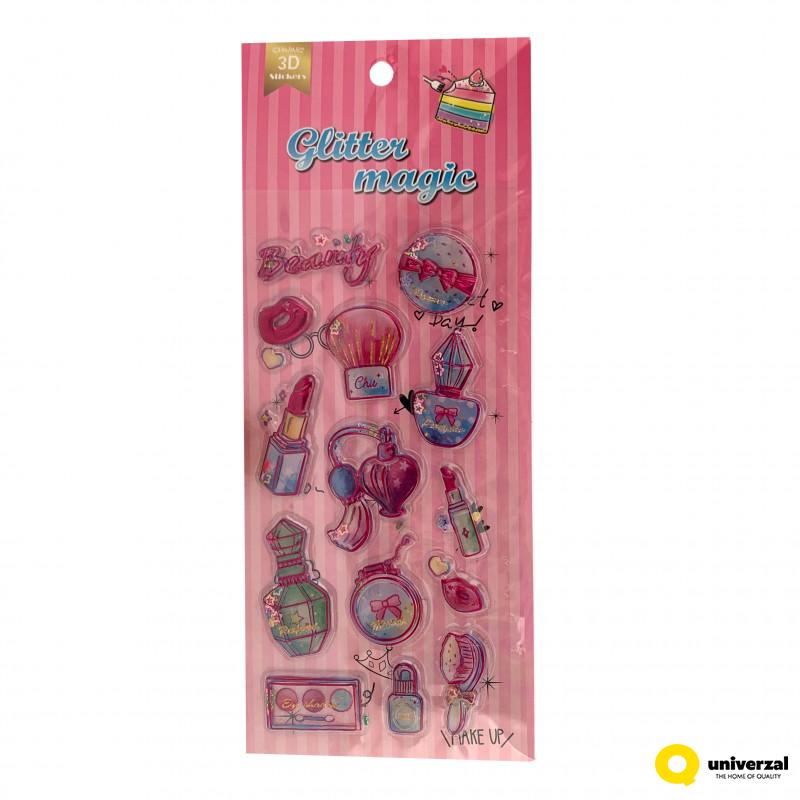 STIKERI 3D GLITTER MAGIC FAC 