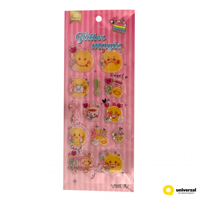 STIKERI 3D GLITTER MAGIC FAC 
