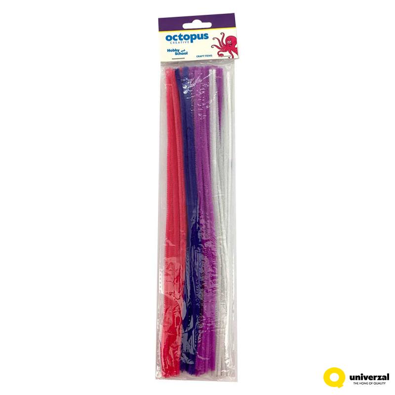DEKORATIVNE PLIŠ TRAKE 300X6mm 30kom LJUBIČASTE UNL-2430 OCTOPUS 