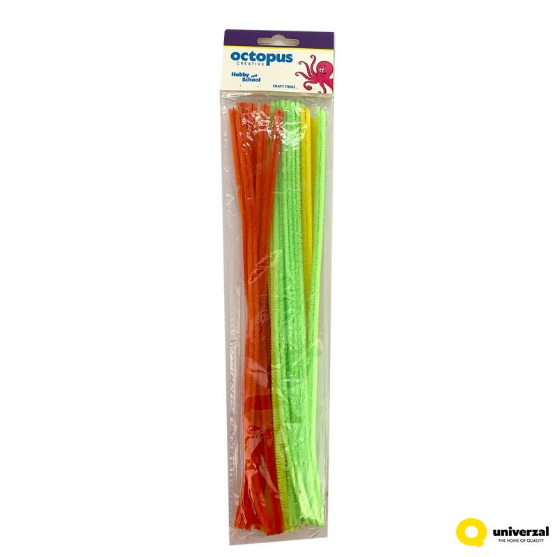 DEKORATIVNE PLIŠ TRAKE 300X6mm 30kom ORANGE-ŽUTE UNL-2432 OCTOPUS 