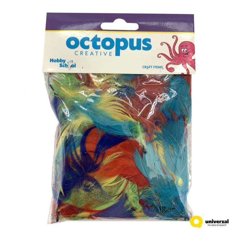 DEKORATIVNO PERJE MIX NEON 4-8cm 7g UNL-2447 OCTOPUS 