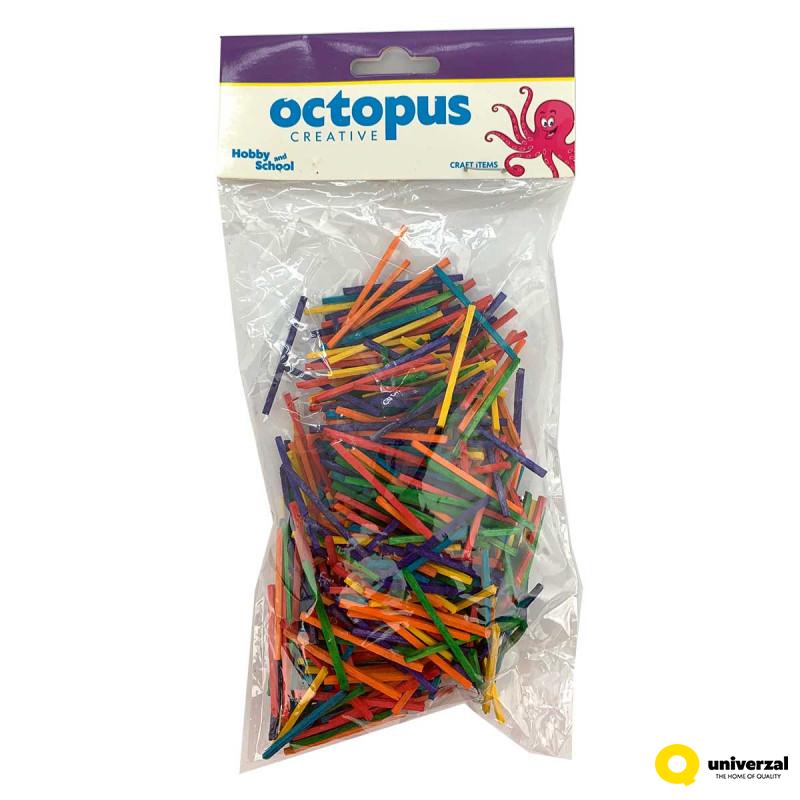 DEKORATIVNI ŠTAPIĆI DRVENI U BOJI 500/1 42X2X2mm UNL-2455 OCTOPUS 