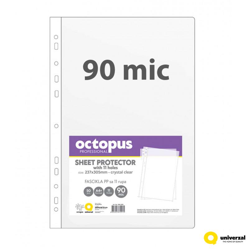 FASCIKLA A4 50/1 U 11 RUPA 90mic OCTOPUS CRYSTAL CLEAR UNL-2205 