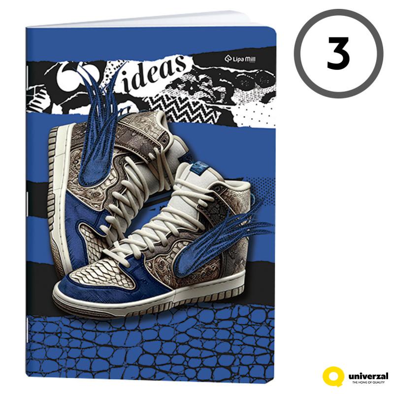 SVESKA A4 DIKTO 40L 80g SNEAKERS 