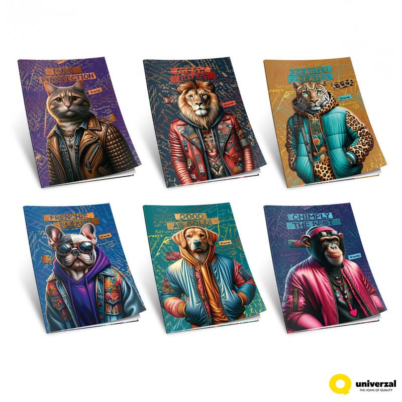 SVESKA A4 DIKTO 40L 80g FASHION ANIMALS 