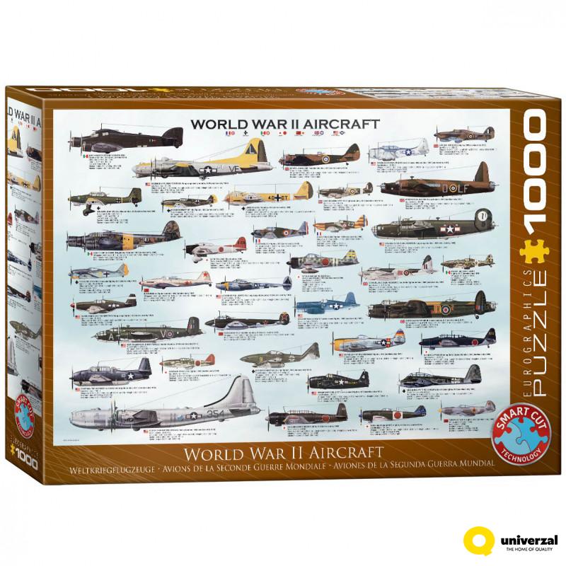 PUZZLE 1000 DELOVA 6000-0075 WORLD WAR II AIRCRAFT 