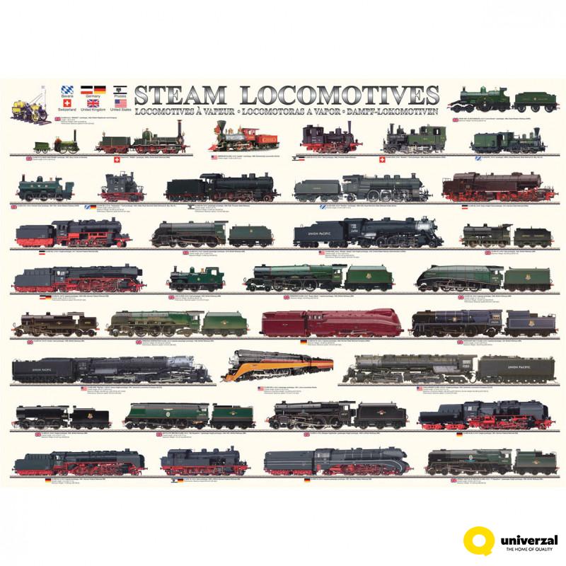 PUZZLE 1000 DELOVA 6000-0090 STEAM LOCOMOTIVES 