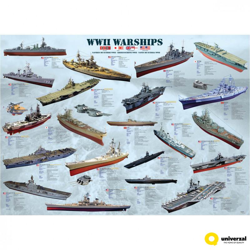 PUZZLE 1000 DELOVA 6000-0133 WW II WARSHIPS 