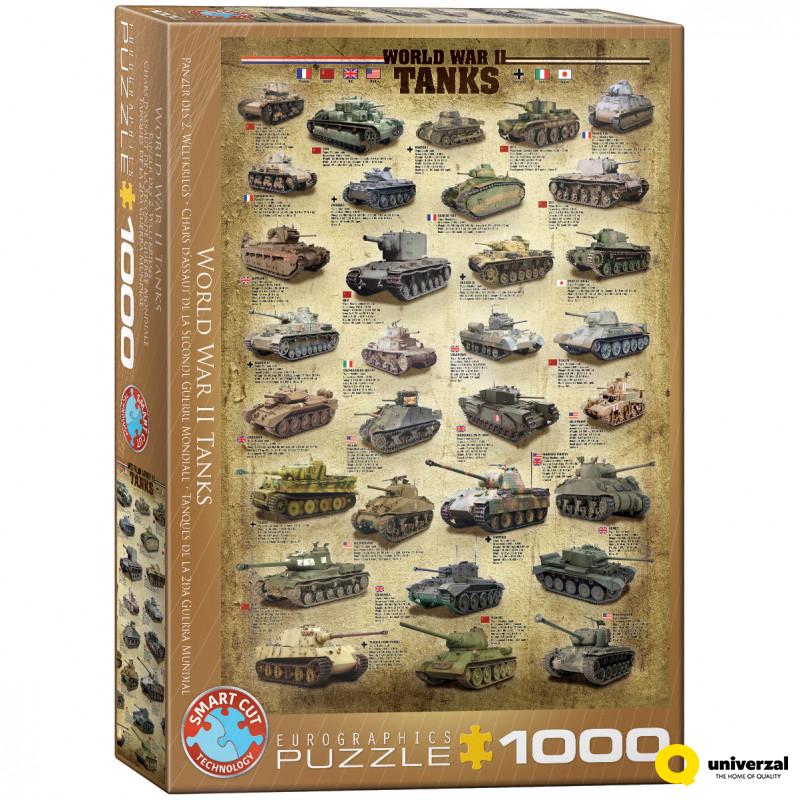 PUZZLE 1000 DELOVA 6000-0388 WORLD WAR II TANKS 
