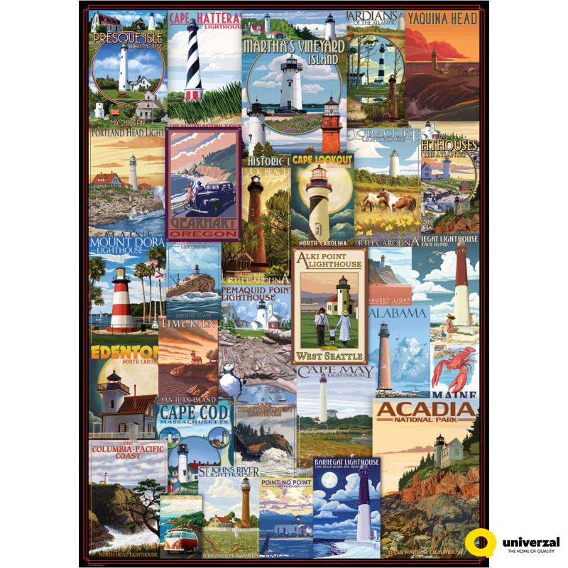 PUZZLE 1000 DELOVA 6000-0779 LIGHTHOUSES VINTAGE POSTERS 