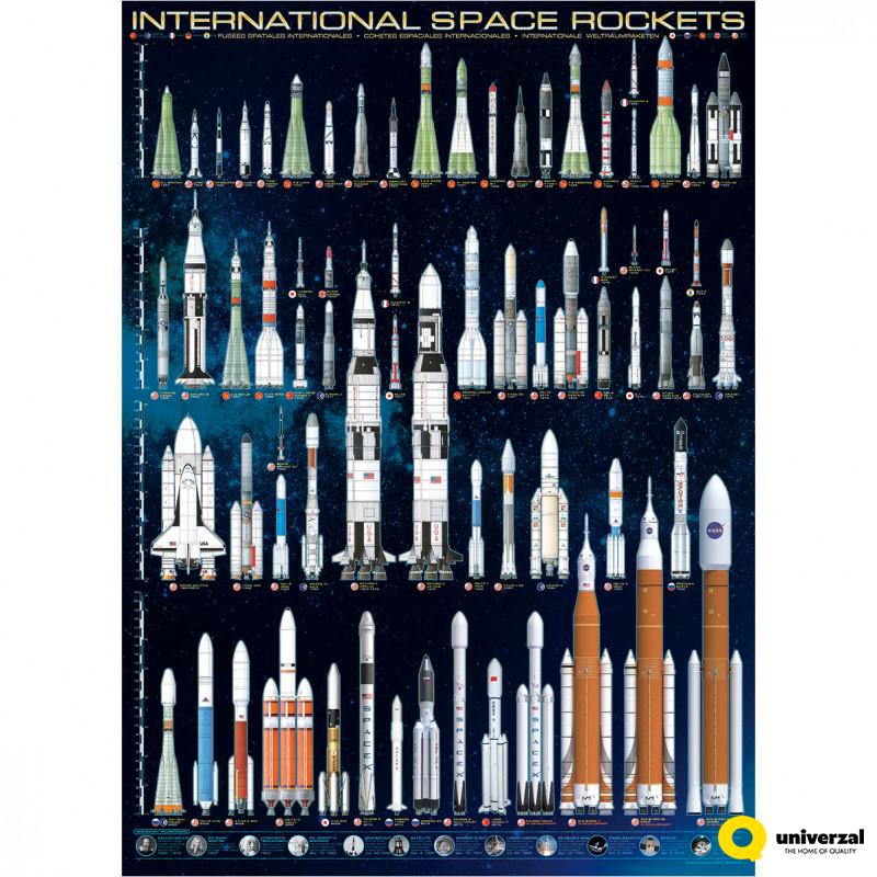 PUZZLE 1000 DELOVA 6000-1015 INTERNATIONAL SPACE ROCKETS 